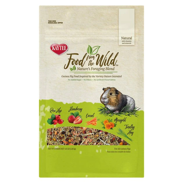 Kaytee Food From the Wild Guinea Pig Food, 4-lb bag