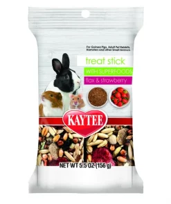 Kaytee Treat Stick with Superfoods Strawberry Flavor Small Animal Treats, 5.5-oz bag