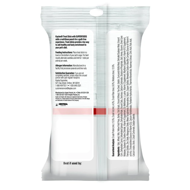 Kaytee Treat Stick with Superfoods Spinach & Kale Flavor Small Animal Treats, 5.5-oz bag - Image 7