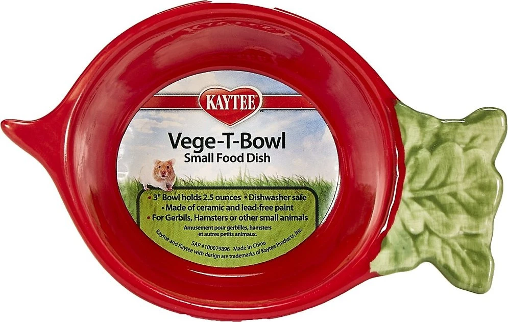 Kaytee Vege-T-Bowl Radish Small Pet Bowl - Image 2