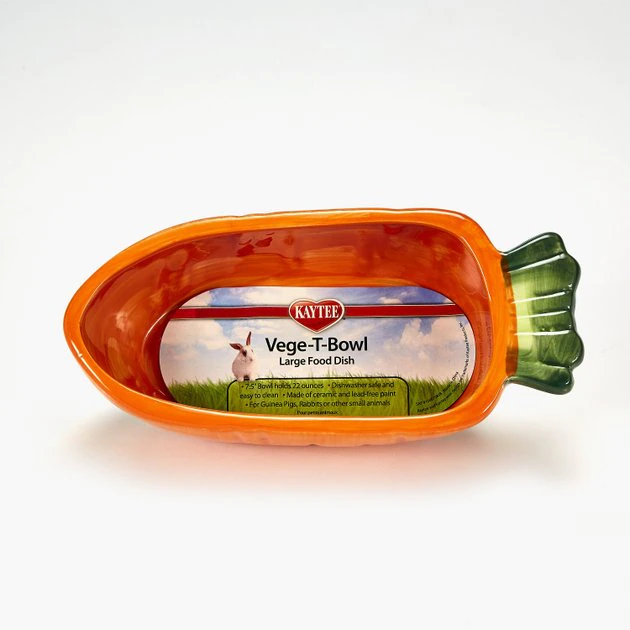 Kaytee Vege-T-Bowl Carrot Small Pet Bowl, 22-oz - Image 2