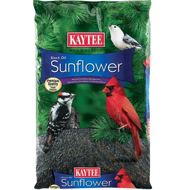 Kaytee Black Oil Sunflower Wild Bird Food, 10-lb bag