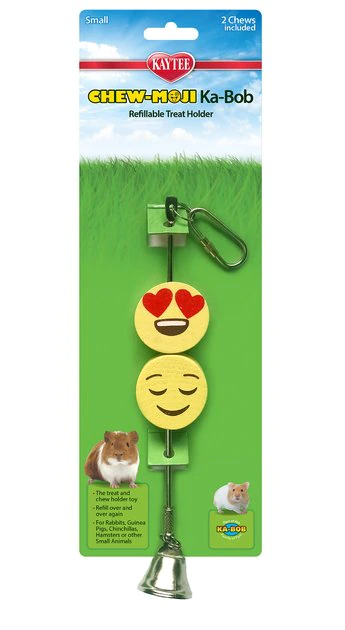 Kaytee Chew-Moji Ka-Bob Refillable Treat Holder Small Pet Toy
