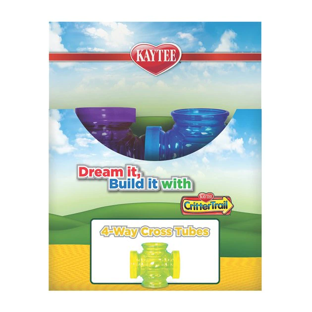 Kaytee CritterTrail Fun-Nel 4-Way Cross Tubes Small Pet Habitat - Image 2