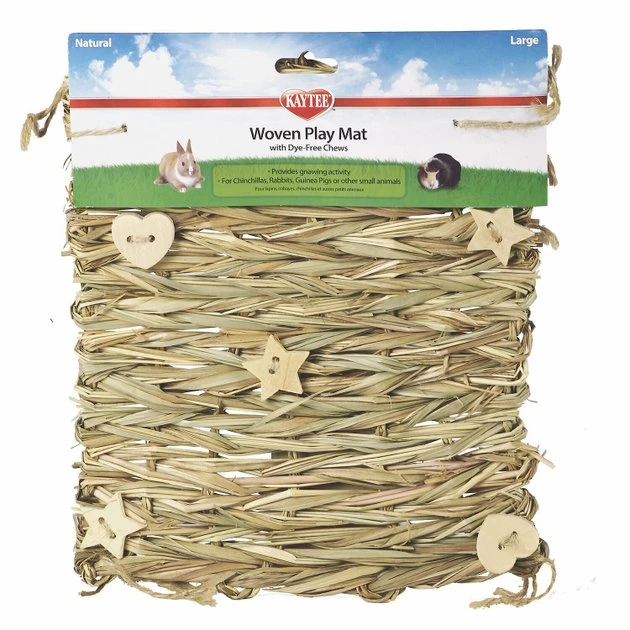 Kaytee Natural Woven Play Mat Small Pet Toy, Large