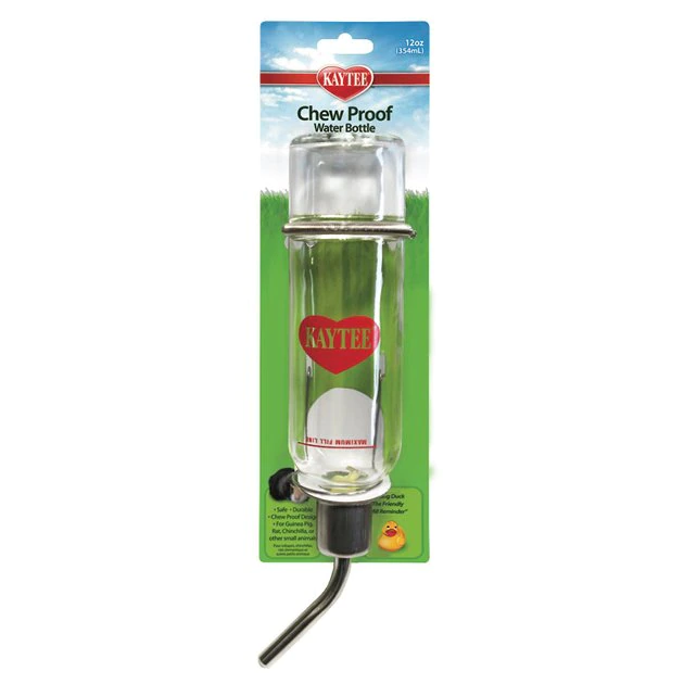 Kaytee Chew Proof Small Pet Water Bottle, 12-oz bottle