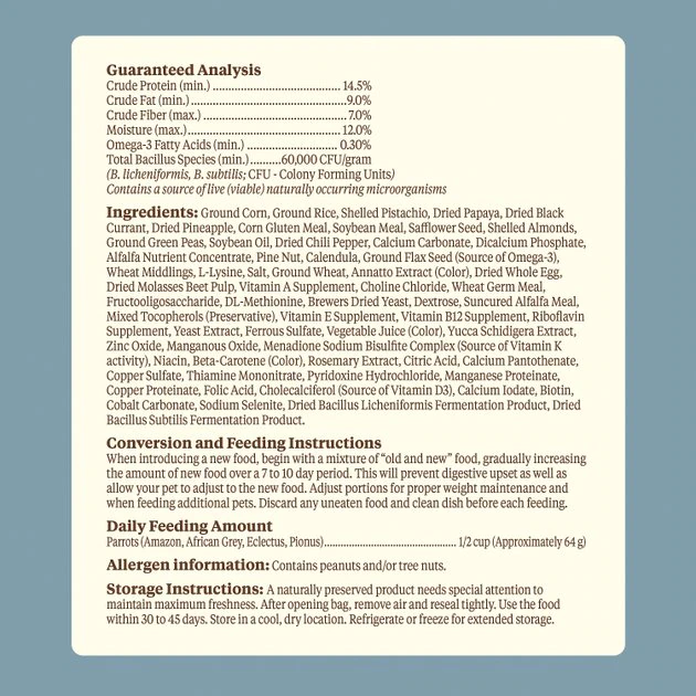 Kaytee Food from the Wild Parrot Bird Food, 2.5-lb bag - Image 6