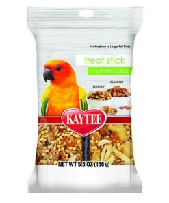 Kaytee Avian Superfood Treat Stick Almond & Walnut Bird Treat, 5.5-oz bag