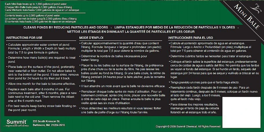 Kaytee||Summit Kaytee Koi's Choice Premium Fish Food, 25-lb bag & Summit Clear-Water Barley Straw Pond Treatment - Image 5