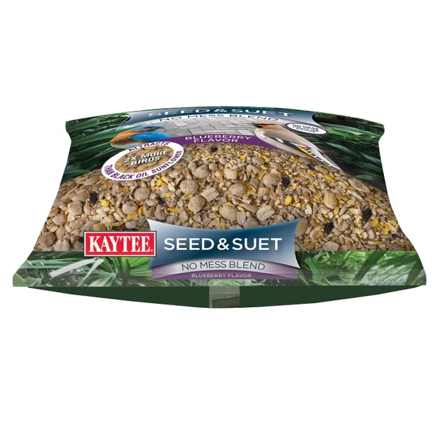 Kaytee Seed & Suet No Mess Blend Blueberry Flavor Wild Bird Food, 10-lb bag - Image 3