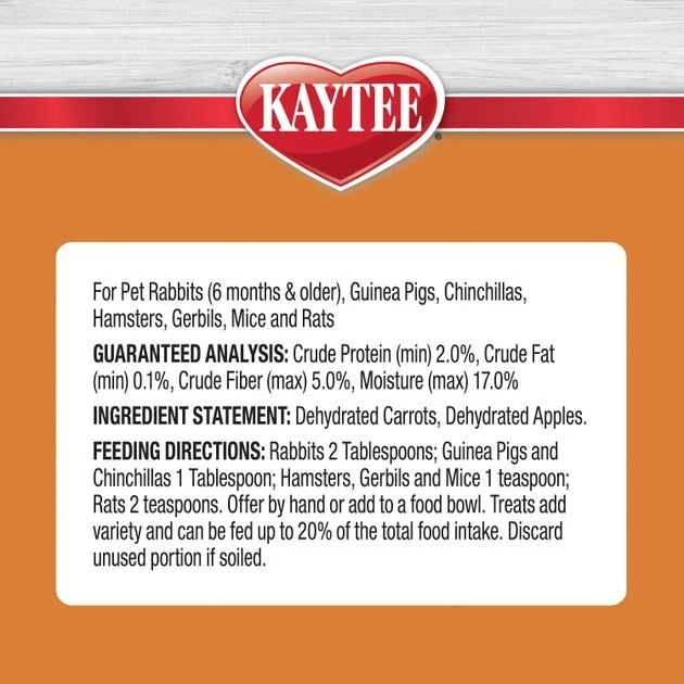 Kaytee Natural Snack with Superfoods Carrot & Apple Blend Small Pet Treats, 2.5-oz bag - Image 5