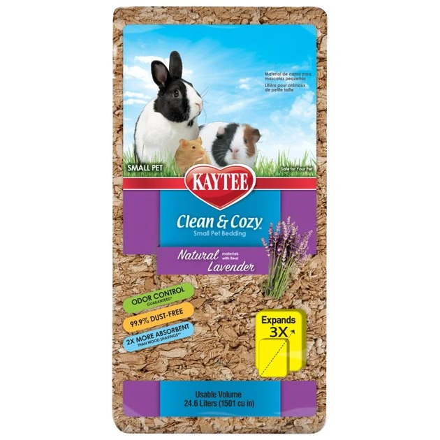 Kaytee Clean & Cozy Lavender Natural Small Pet Bedding, 24.6-litters