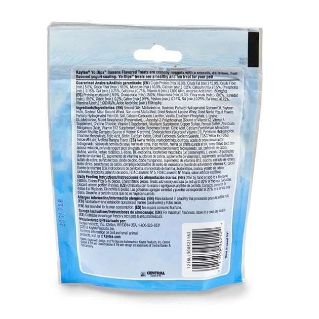 Kaytee Fiesta Banana Flavored Yogurt Dipped Rabbit, Guinea Pig & Chinchilla Treats - Image 3