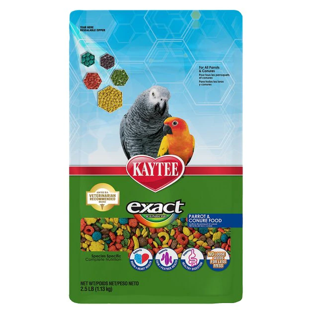 Kaytee Exact Rainbow Parrot & Conure Bird Food