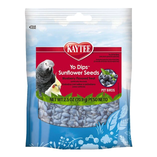Kaytee Fiesta Blueberry Flavored Yogurt Dipped Sunflower Seeds Bird Treats